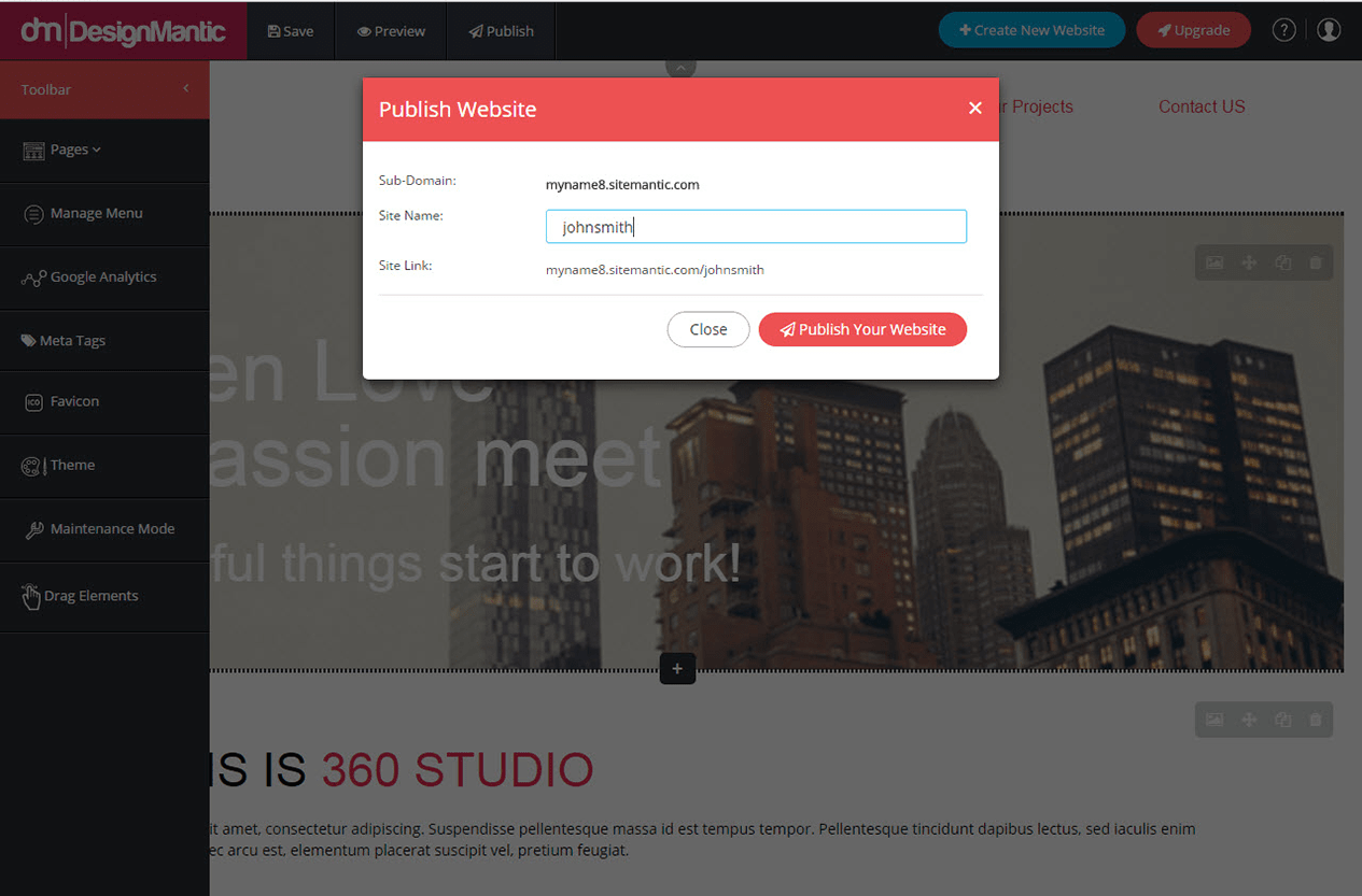 And finally publish it.