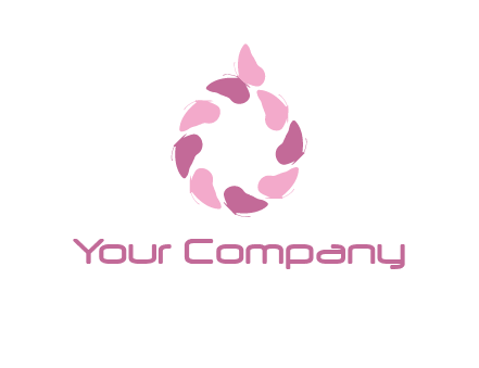 butterfly wings circle