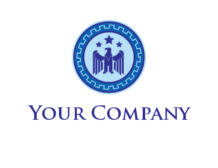 eagle and stars security logo