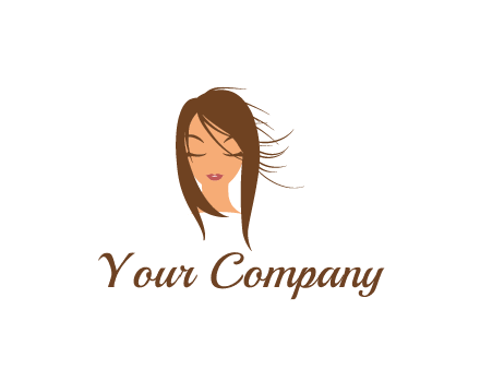 face illustration in beauty spa logo