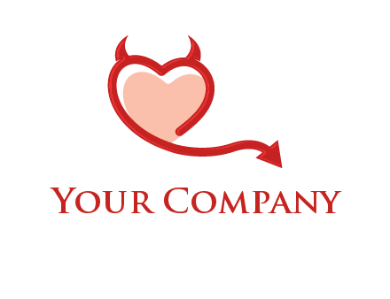 devil with heart logo