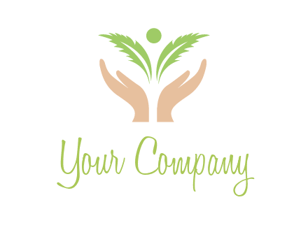 hands in leaf logo