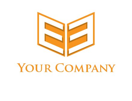 letter E in open book