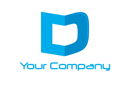 abstract 3D letter D