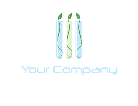 leaves in test tubes research logo