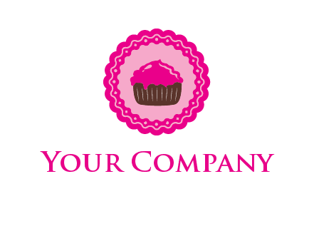 cupcake logo in circle
