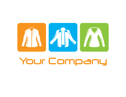 Fashion logo with clothing icons