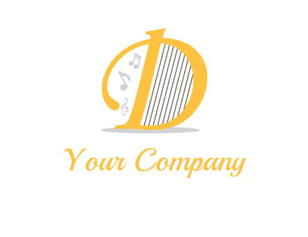 harp instrument in D logo