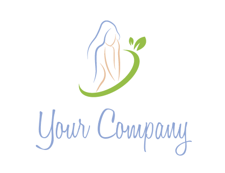swoosh around woman body spa logo