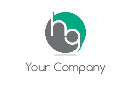 Letters h and g in a circle logo