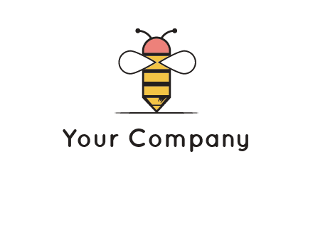 honey bee pencil logo