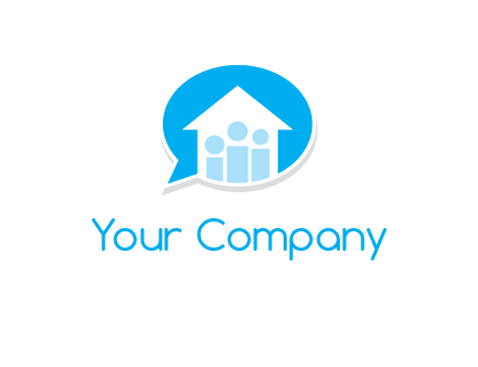 people and home in chat icon