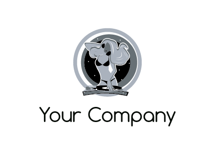 circle behind lady playing records