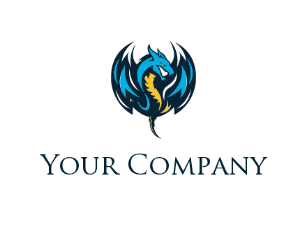 dragon with wings out