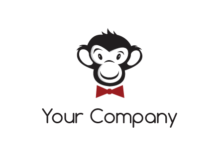 monkey wearing bow tie