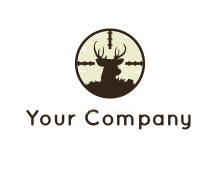 dear head with target in circle