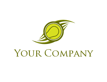 tennis ball in swooshes