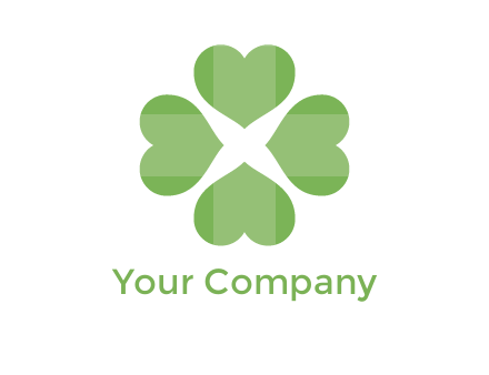 hearts rotating forming clover