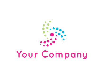 swirl colorful dotted pattern