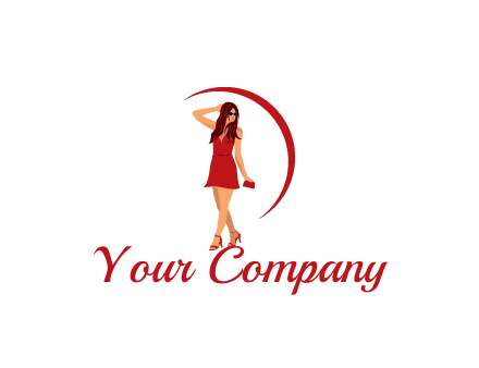 girl in dress with crescent