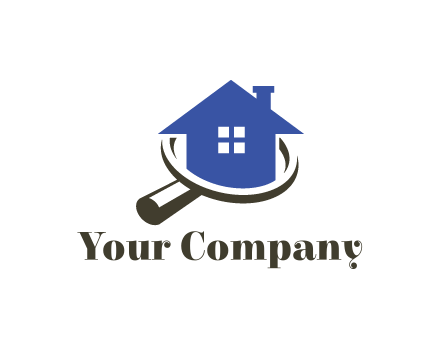 house in magnifying glass