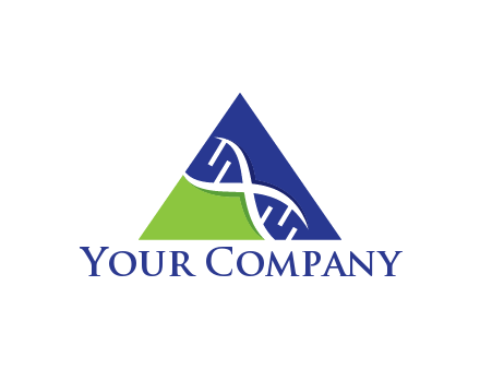 DNA strand in triangle