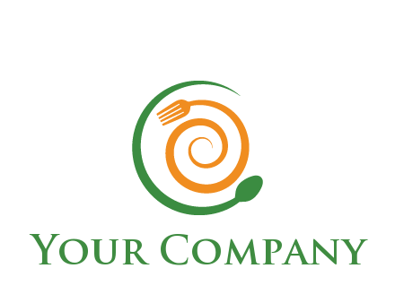 utensils spiraling restaurant logo 