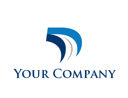 abstract letter D logistics logo