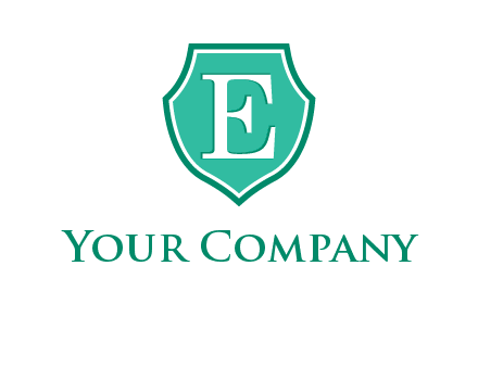 letter e inside the shield logo