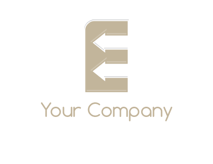 arrows inside the letter e logo