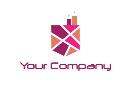 Mosaic factory in crest logo