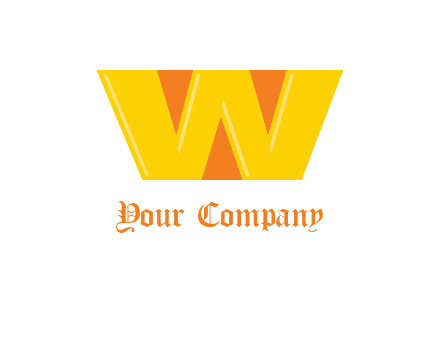 letter W with triangles