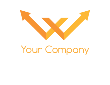 letter w arrow logo
