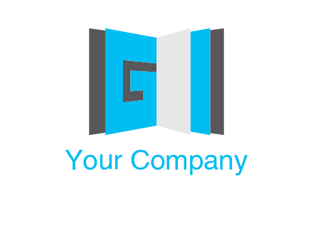 Letter G in book logo