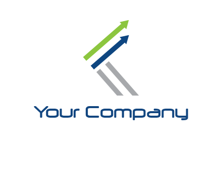 letter k in arrows finance logo