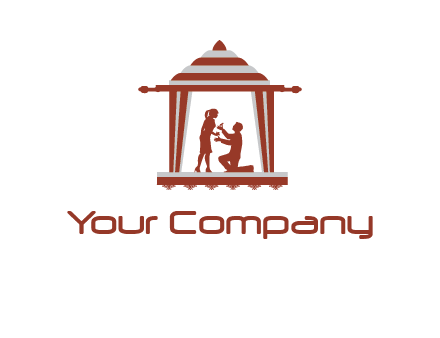 proposing in tent illustration