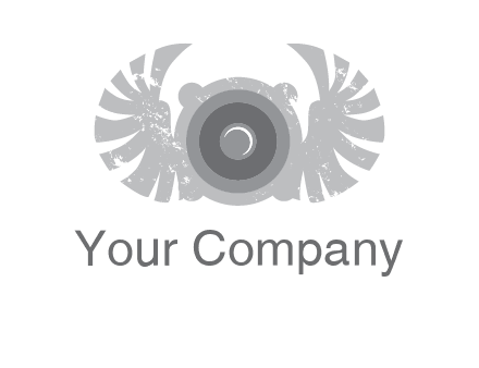 circles with phoenix wings music logo