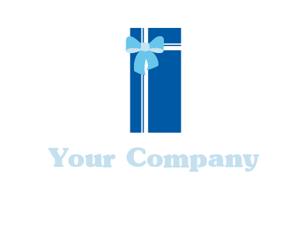 vertical gift box with ribbon icon