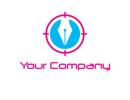 pen nib in circle publishing logo