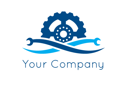 wrench and gear automobile logo