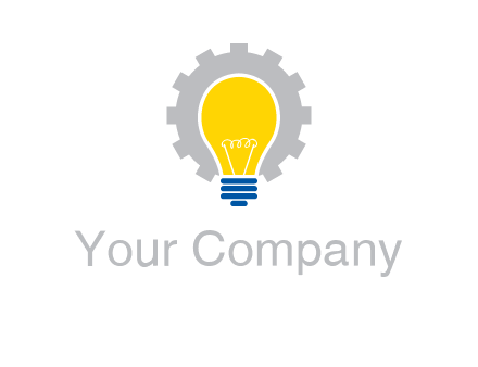 gear and bulb engineering icon