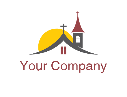 sunset on the church roof logo
