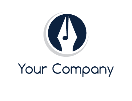 pen merged with music note logo