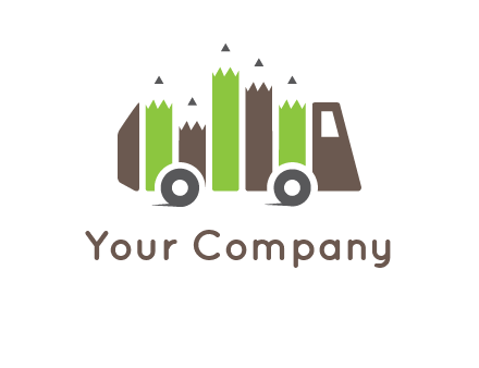 pencil merge with bus logo