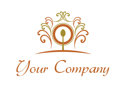 spoon on a throne chair logo