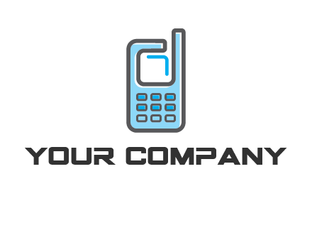 Mobile phone with an antenna logo