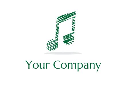 sketched music note logo