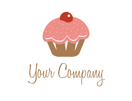 cute cupcake illustration food logo