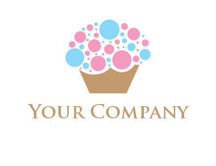 circles forming cupcake food logo