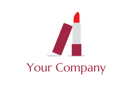 lipstick with lid beauty logo